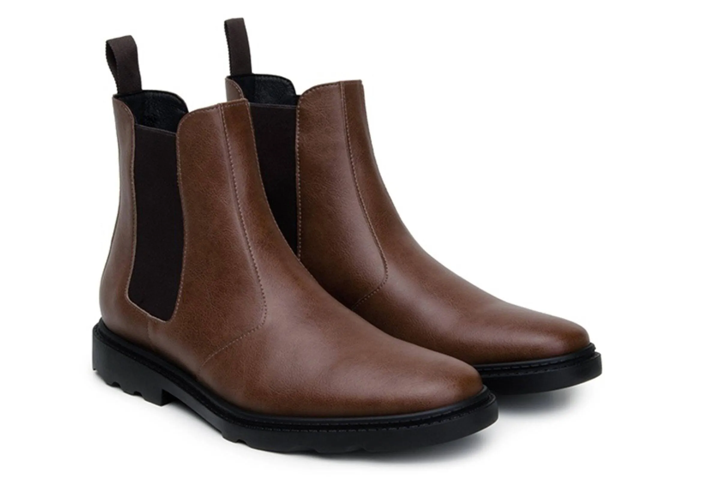 'Work Chelsea' Unisex Chelsea vegan boots by Ahimsa - cognac