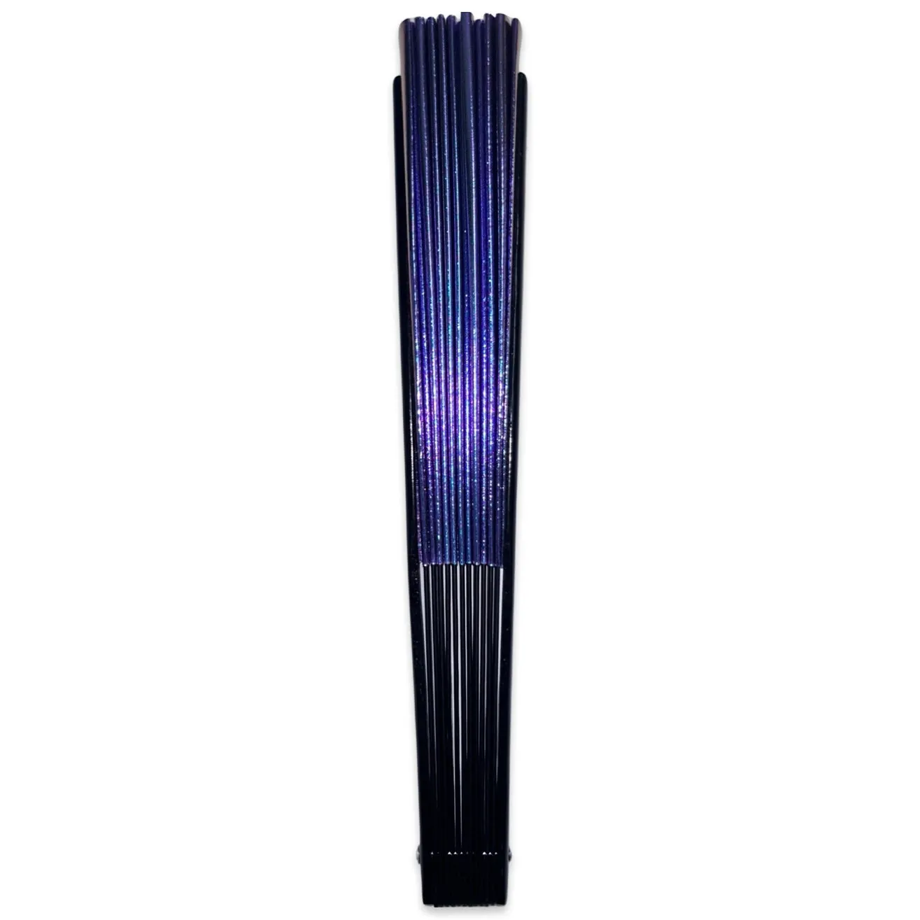 XL Foldable Hand Fan - Galaxy Range, Neptune iridescent Blue, Teal and Purple